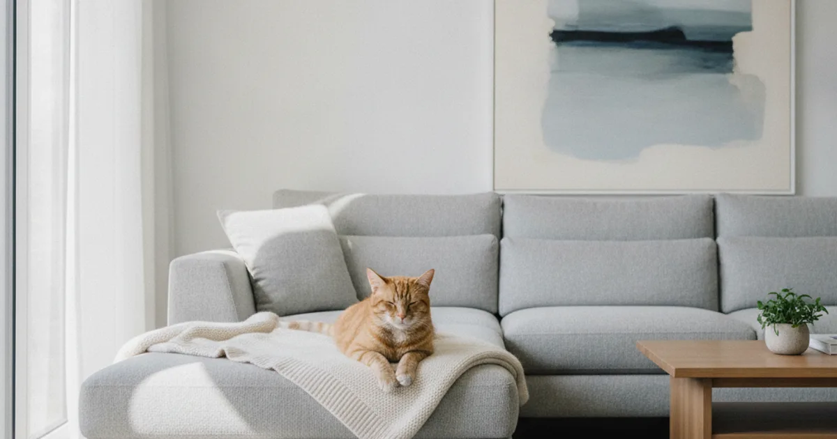 Chat au repos en intérieur