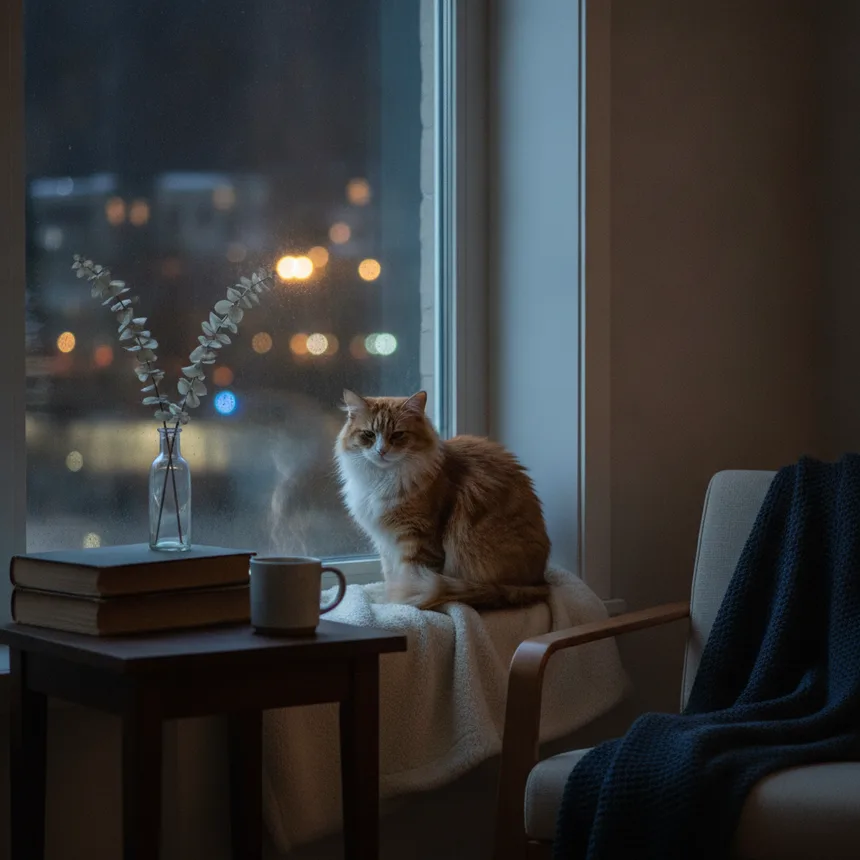 Chat regardant par la fenêtre