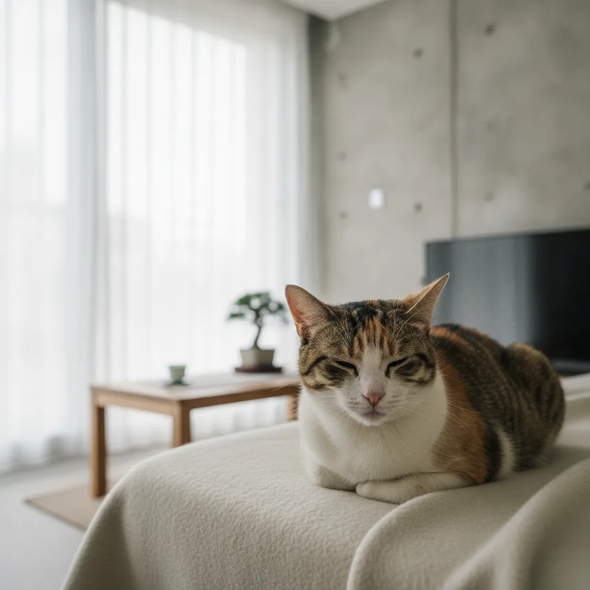 Jeune chat curieux