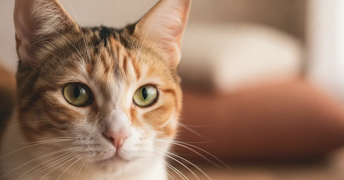 Chat assis, posture détendue